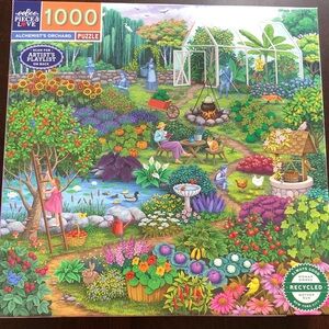 eeBoo Alchemist's Orchard 1000 Piece Puzzle - Colorful Garden Scene